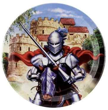 knight party paper plates