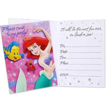 Mermaid Birthday Party on Little Mermaid Party Invitations   Kids Party Supplies And Ideas