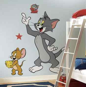 tom and jerry wall decal party decorations