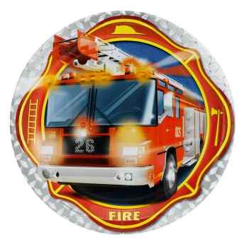 fire truck paper plates