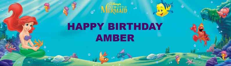 little mermaid party banner